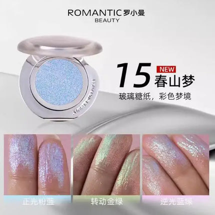 Romantic Beauty Iluminador Maquillaje Chameleon Highlighter Eye Palette High gloss Powder Body and Face Pearl Brightening