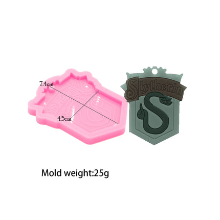 1pc Resin Magic Series Epoxy Keychain Silicone Molds Casting, DIY Fondant Cake Chocolate Mould