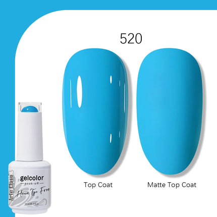 Arte Clavo Solid Color Gel Nail Polish 15ml Soak Off UV LED Gel Semi-Permanent Glitter Polish For Manicure Nail Art Salon Gel