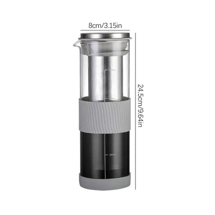 1Pc Portable Airtight Cold Brew Iced Coffee Maker Tea Infuser - 800ml Cold Brew Coffee Kettle Brewing Glass Carafe Pitcher.