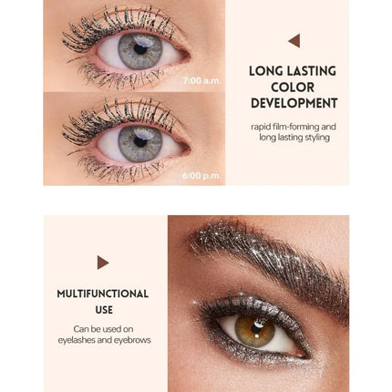 Glitter Sparkling Mascara Long-Lasting Effects Waterproof Smudge-Proof  Crushed Diamond Mascara Pearlescent Fine Flash Mascara