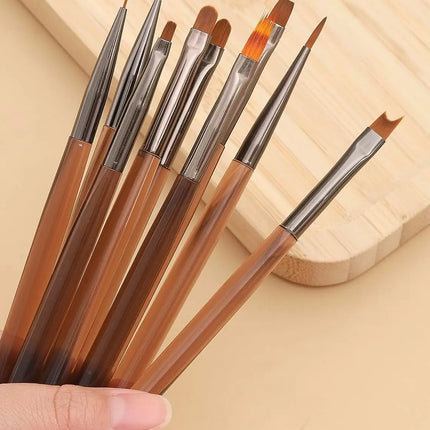 Nail Art Brushes Set, 14pcs Nail Design Painting Brushes, Professional Nail Art Design Brushes, Nail Fine Liner Brushes