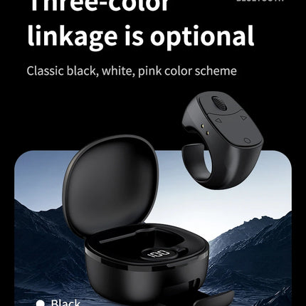 NEW JX-12 Roller Fingertip Ring Remote Control Wireless Bluetooth Mobile Selfie with Mice Video Automatic Page Turner Browsing