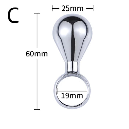Exotic Accessories Metal Anal Plug With Pull Ring Adult Sex Products Anus Dilator Ass Stuff Tail Bdsm Erotic Games Novel Toys