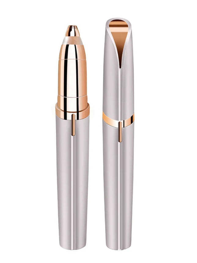 1PC Automatic Electric Eyebrow Trimmer for Beginners Nose Hair Shaver Brush Scraper with Battery (Battery not included)