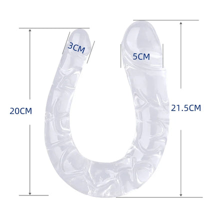 Extra Long Soft Double Head Dildo Toy For Adult Flexible Jelly Vagina Anal Women Gay Lesbian Double Ended Dong Artificial Penis