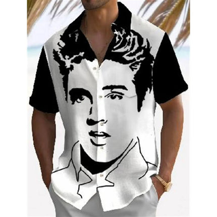 2024 Loose Breathable Hawaiian Shirt Men Clothing Top Character Men's Shirt Summer Casual Fashion Short Sleeved Shirt For Men