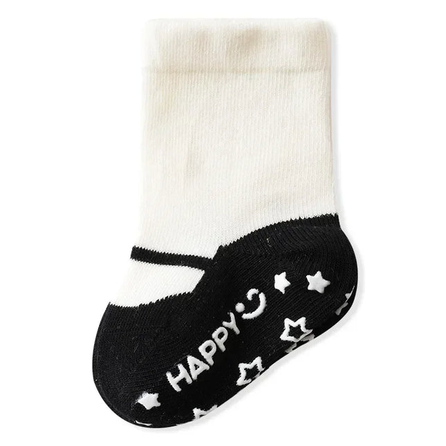 Korean New Baby Patchwork Anti-slip Rubber Floor Socks Cotton Breathable Newborn Infant Toddler Boys Girls Socks 0-5Y