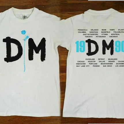 Depeche Mode Electronic Band Peripherals T-shirt Men Women Short Sleeve Classic Rock Punk Global Tour Merch Casual Loose Tees