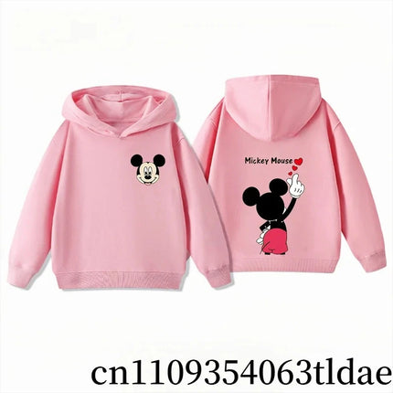 Cute Mickey and Minnie Hoodies for Kids, Boys and Girls, Autumn and Winter Warm Children's Hooded Sweatshirt