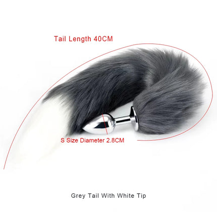 Sex Shop 5 Sizes Metal Butt Plug Fetish Fox Tail Intimate Toys Bdsm Anal Extender Dilator Products Erotic Games Goods For Adults