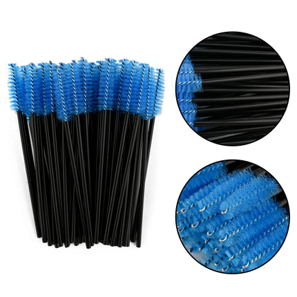 Lanjinglin 50/100Pcs Makeup Eyelash Brushes Crystal Eyebrow brush Diamond Handle Mascara Wand Applicator Lashes Extension Tools