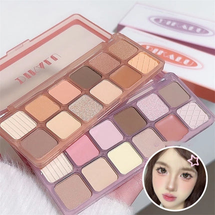 1Pc DIKALU Peach Kumquat Eyeshadow Palette Nude Pink Purple Eye Pearl Glitter Shadows Korean Charming Contour Eyes Make Up