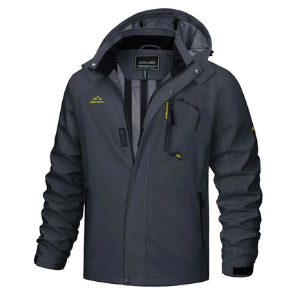 TACVASEN Spring Autumn Lightweight Jackets Mens Mesh Lined Waterproof Rain Jacket Outdoor Fishing Hiking Jacket Male Windbreaker
