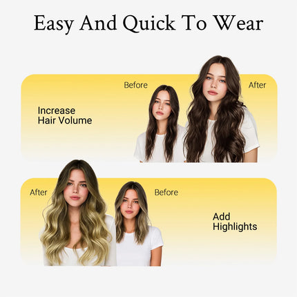 Wire in Hair Extensions Human Hair Straight Fish Line Natural Fusion Hair Extensions with Clips Weft Hair Extensions For Women