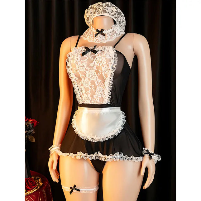 Maid Games Sex Shop Bdsm Sexy Crotchless Lingerie Cosplay Uniform French Apron T Panties Sex Toys Women Extreme Sexual Costumes