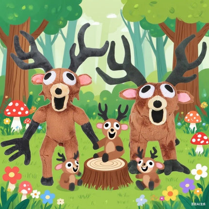 New 99 Nights In The Forest Deer Plush Toys Movie Stuffed Animals Deer Toy Fans Birthday Gifts Toys for Kids Halloween Gifts