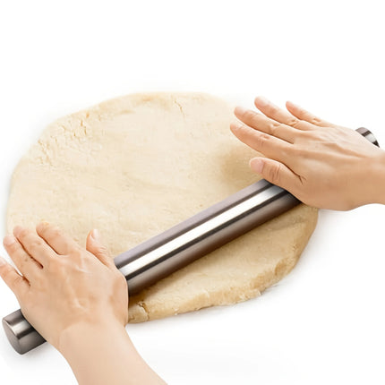 Stainless Steel Rolling Pin Kitchen Utensils Dough Roller Bake Pizza Noodles Cookie Dumplings Making Non-stick Baking Tool