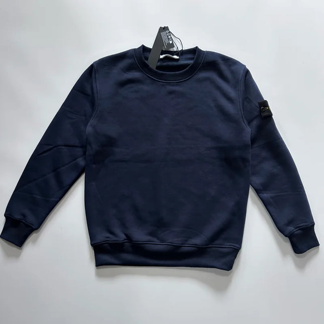 26 Compass Patch Badge Pullover Italian Luxury Brand Style 3 Labels Men’s Spring Autumn O-Neck Sweatshirt Cotton Simple Pullover
