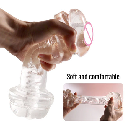Transparent  Male Masturbator Cup Vagina Anal Soft Silicone Pussy Adult Goods Endurance Exercise Vacuum Pocket Cup for  Sex Toys