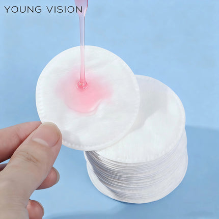YOUNG VISION  5/10-Piece Makeup Remover Oil + 100-Piece Cotton Pads Gentle Skin-Friendly Deep Cleansing Makeup Remover Oil Set