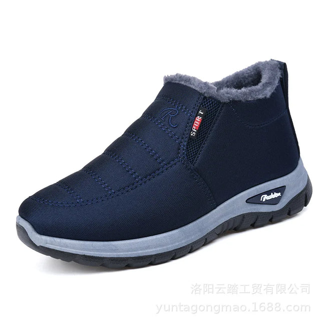 Winter New Fleece Lined Anti-slip Soft Bottom Women's Short Boots Thick Warm Cotton Shoes round Toe Casual Style Comfortable
