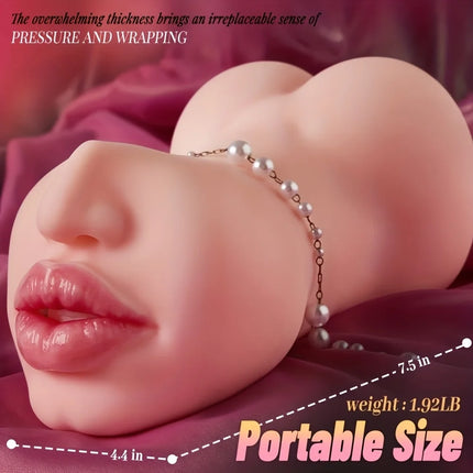 Rubber Vagina Ass Deep Throat Male Masturbator Handheld Pocket Pussy Realistic Vaginal Tight Anal Soft 3 in 1 Blowjob Sex Toys