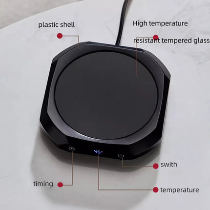 220V Cup Heater Coffee Mug Warmer Heating Pad Warmer Coaster 3 Gear Temperature Electric Hot Plate For Milk Tea Coffee Water 30W