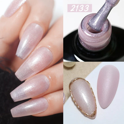 NailCo 10ml Gold Pink Pearl Shell Base Gel Polish 10 Colors Auroras 3D Thread Shell Gel Semi Permanent Soak Off UV LED Nails Art