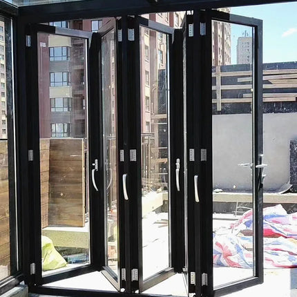 customize exterior sliding patio bi folding door balcony doors aluminum bi-fold accordion door aluminum bifold door