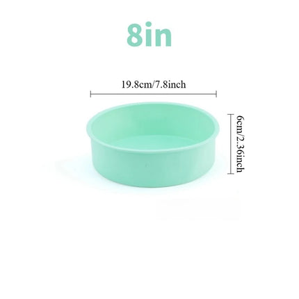 4/6/8/10 Inch Round Silicone Cake Mold Baking Pan for Mousse Fondant Pastry Dessert Jelly Reusable Non-Stick Cylinder Mold