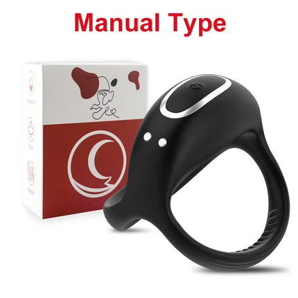 Male Silicone Penis Ring Wireless Ultra Soft CockRing 10 Vibration for Erection Enhancing Time Delay Ejaculation Sex Toy for Men