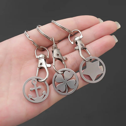 Trolley Cart Tokenrings Keychains Shopping Trolley Token Coin Keyring