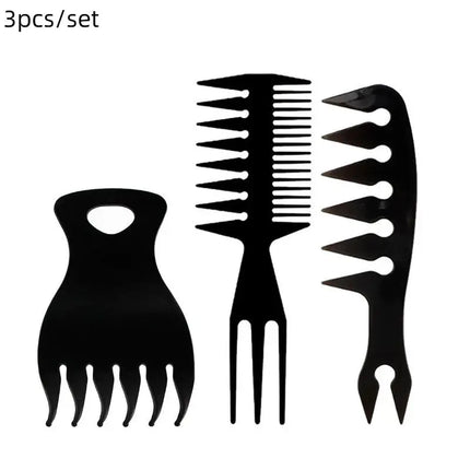 3/4Pcs Styling Comb Set For Men Hair Styling - Wide Tooth Comb Hair Pick Texture Comb Slicked-back Undercut Anti Static Comb