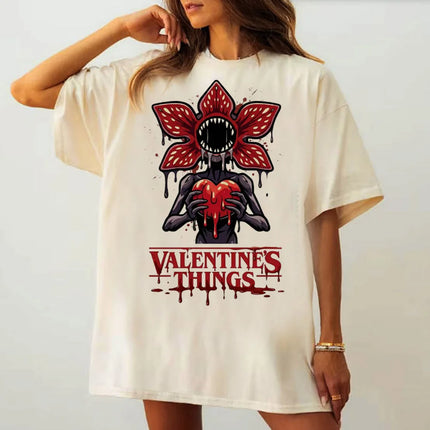 Demogorgon T-shirt Funny Women Men Hawkins Clipart Graphic Tee Demogorgon Shirts Trendy Gothic Tops