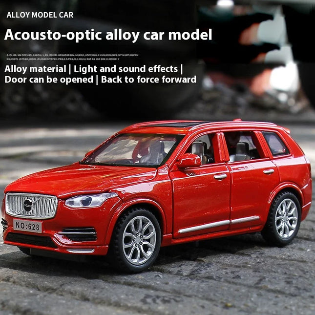 1:32 VOLVO XC90 SUV Alloy Car Model Diecast Metal Model Sound & Light Pull Back Toy Collect Display Ornaments Children Toys