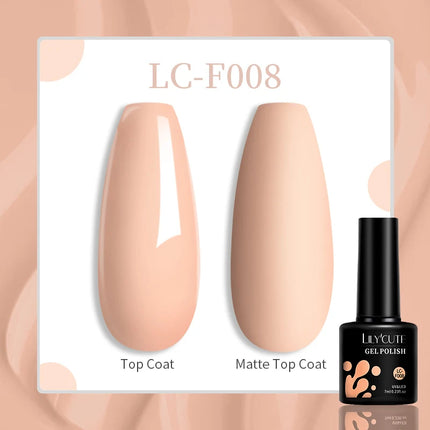 LILYCUTE 7ML Glitter Gel Nail Polish Sparkling Semi Permanent UV Gel Colorful Shinning Gel Varnish Nail Art Soak Off UV LED Gel