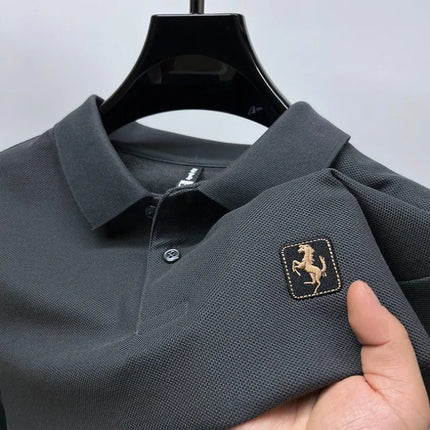Pure Cotton Plus Size Men Polo Shirts Short Sleeve Embroidered Turn-down Collar T-shirts Men's Summer Casual Tees