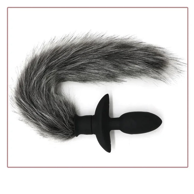 Real Fox Tail Anal Plug Vibrator Cosplay Remote Control Swing Butt Plug Female Masturbator Clitoris Stimulator Sex Toy for Woman