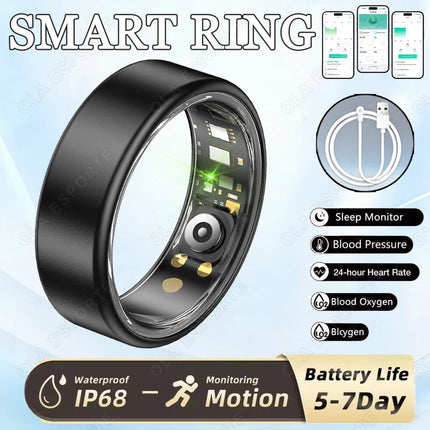 2026 New Smart Ring Men Women Various Colors Health Ring Heart Rate Sleep Monitoring Sports Waterproof Smartring for Android IOS