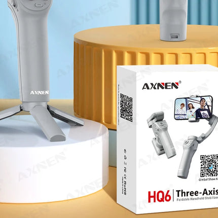 3 Axis Handheld Gimbal Stabilizer for Smartphone with Fill Light for iPhone Android Face Tracking Tiktok Vlog Smart Gimbals HQ6