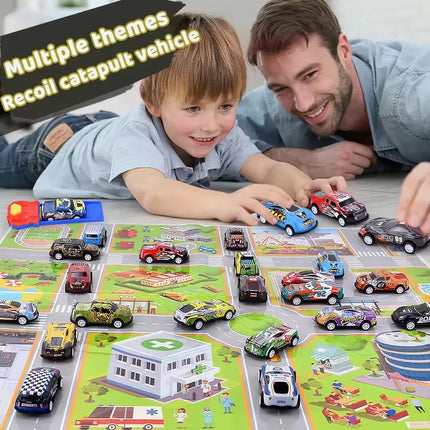 10-50Pcs Alloy Diecast Car Mini Cars Model Se tToys for Boys Sliding Inertia Pull Back Vehicle Toy Birthday Gift for Kid Toddler