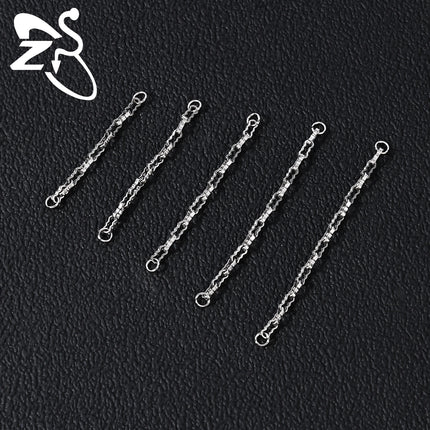 ZS 1 Piece Stainless Steel Nose Chain 32MM-50MM Bridge Piercing Sharp Cone Tassel Dangle Nostril Piercings Jewellery Accessories