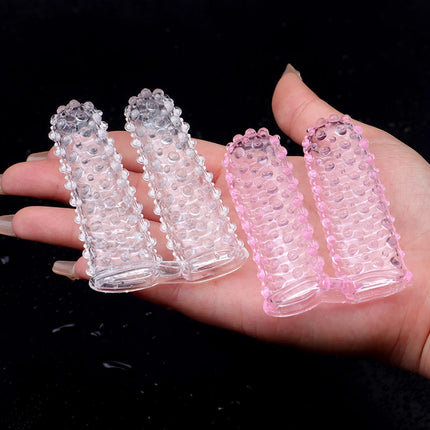 1Pc Silicone Adult Clit Stimulate Erotic Exotic Accessories Sex Women Lesbian Toy Finger Sleeve Vibrator Female Masturbator