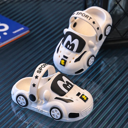 Kids Sandals Hole Children's Shoes Slippers Soft Anti-Skid Cartoon DIY Design Hole Baby Shoes Sandy Beach For Boys Girls