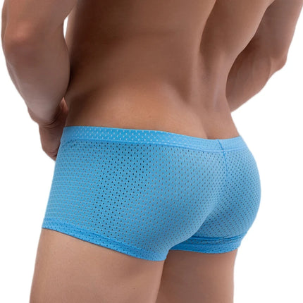 Men's Panties Male Underpants Man Sexy Mesh Shorts Boxers Underwear Breathable Ropa Interior Hombre Boxershorts Mens Soft Boxers