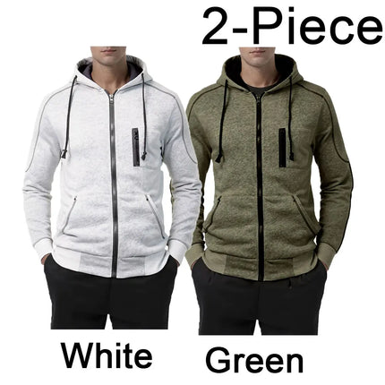 Men's Full Zip Hoodie Jacket Hooded Plain Pocket Sports Outdoor Daily Sports Hot Stamping Designer Basic Casual Sweatshirts
