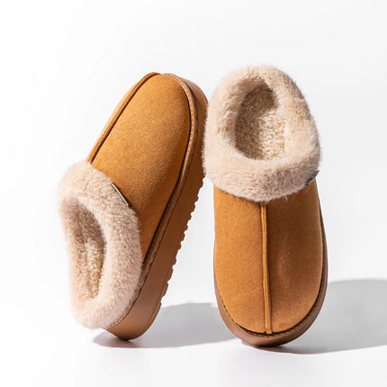 Autumn and Winter Slippers Women's Indoor Home Comfortable Fashion All-match Plush Warm Slippers Unisex Home Shoes for Winter