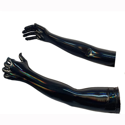 Pink Black Shiny Sexy Long Faux Leather Gloves Women Punk Mitten Tight Gloves Cosplay Dance Party Stage Club Sexy Accessories