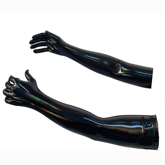 Pink Black Shiny Sexy Long Faux Leather Gloves Women Punk Mitten Tight Gloves Cosplay Dance Party Stage Club Sexy Accessories